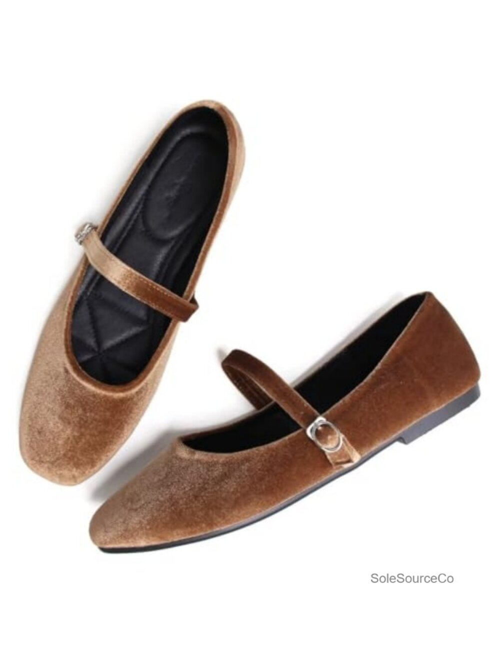 Women's Faux Leather Flats Square Toe Dress Flats